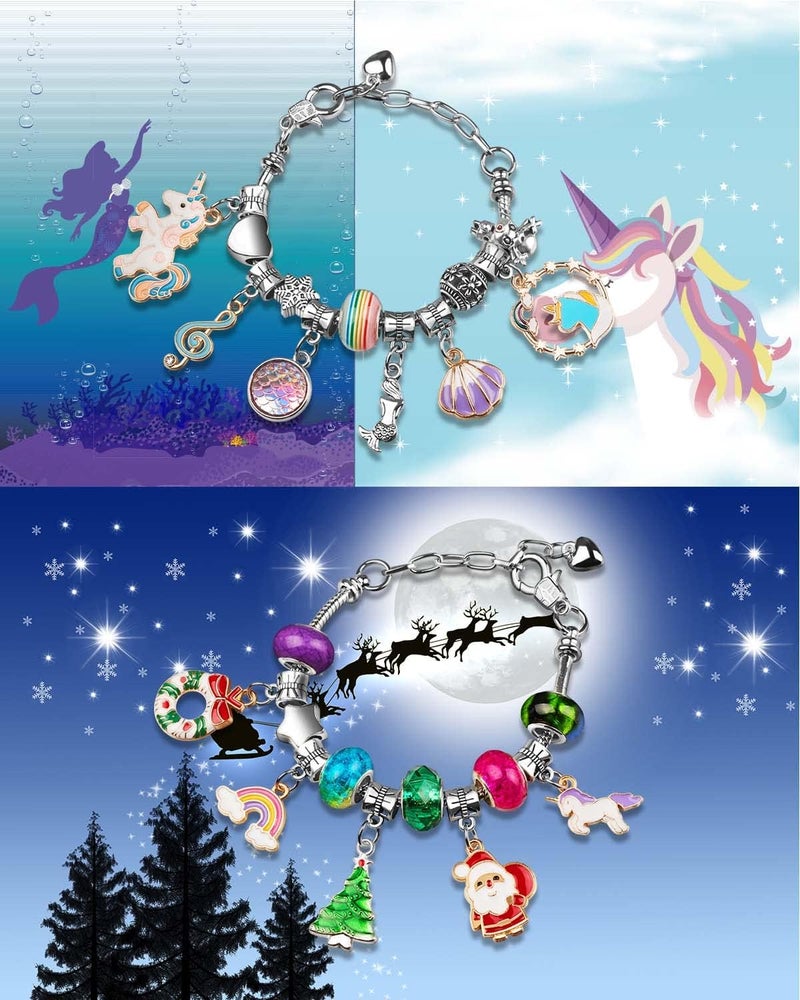 KOLBRIGHT Girls Advent Calendar 2025, Charm Bracelets Making Kit for Kids Christmas Countdown Calendars 24 Days Xmas Jewelry Making Kit for Girls 6-7, Teens Teenagers Girl 8-12 & Women Arts and Crafts Gift Toys - Image 3